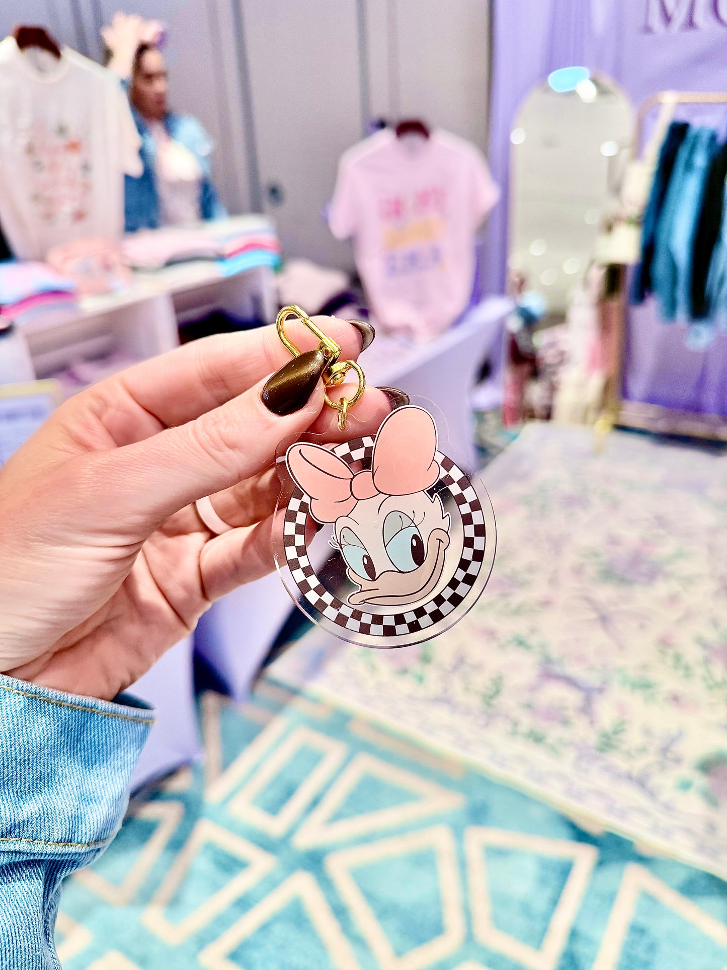 Checkered Friends Charm | Flower Duck