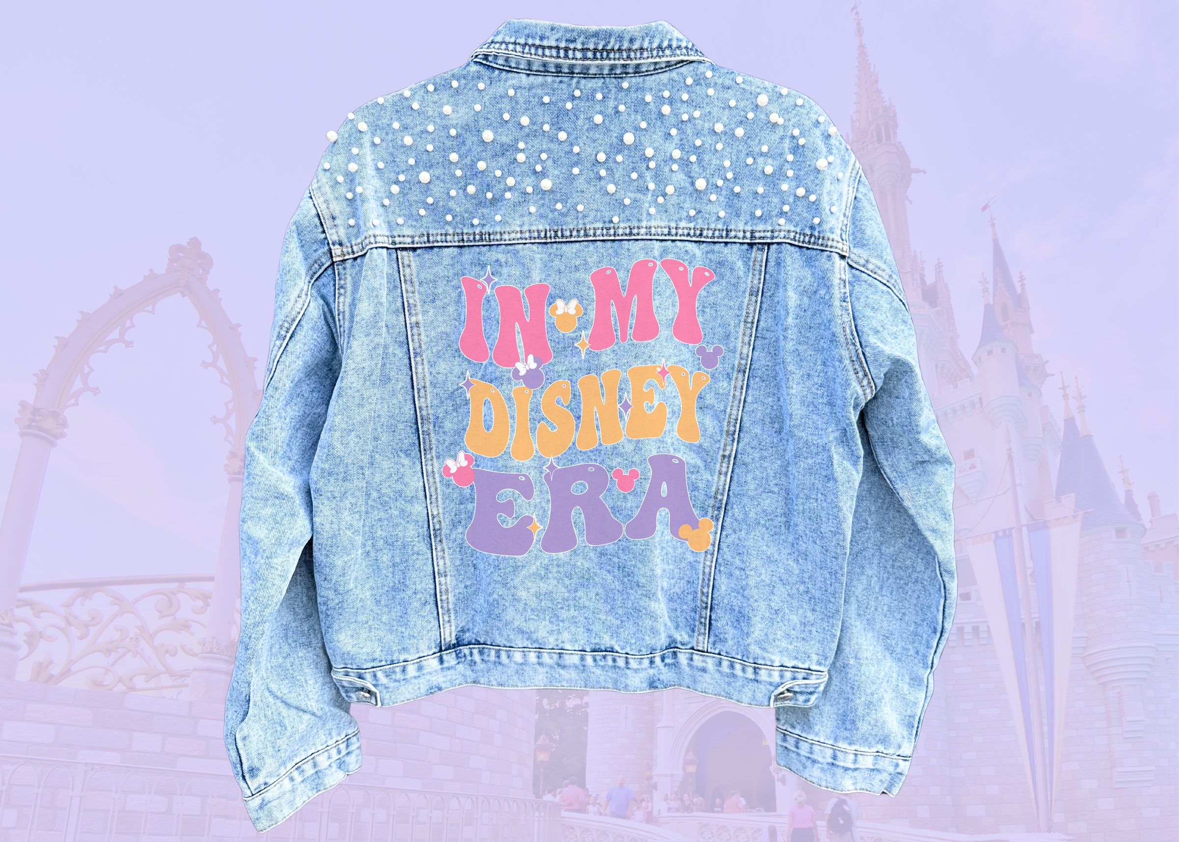 Chaqueta vaquera perlada marrón Magic World