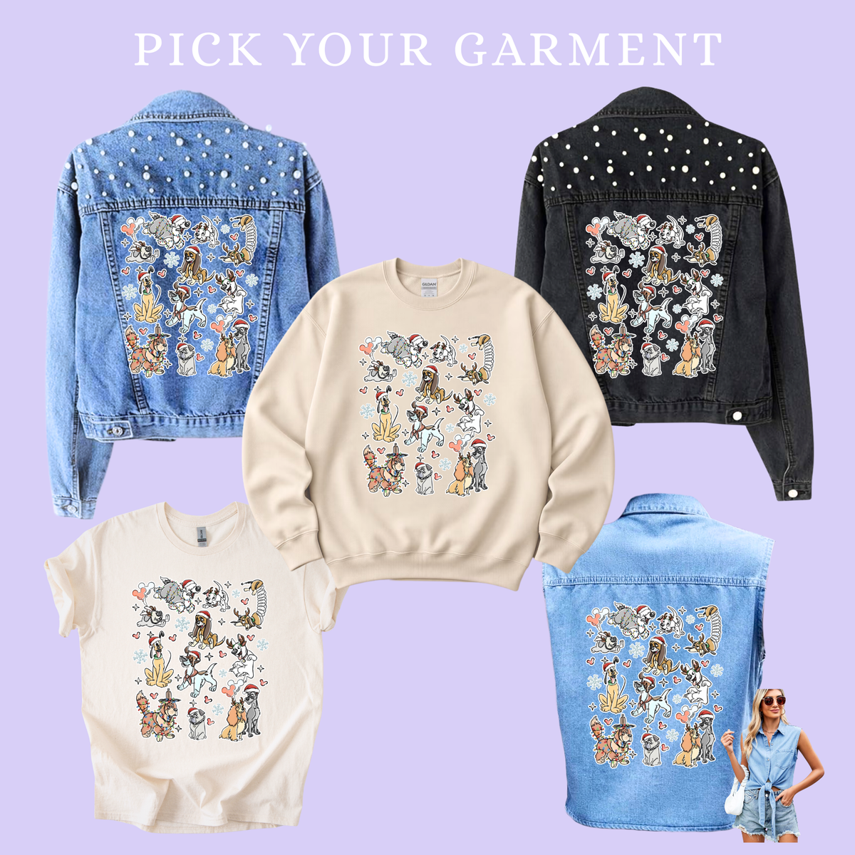 Holly Jolly Pups | Pick Your Garment